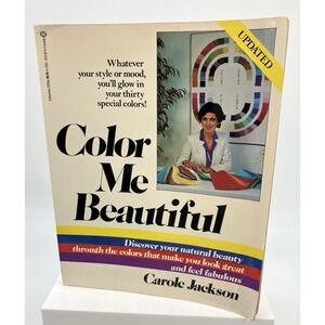 Vtg. Color Me Beautiful Paperback Book Ephemera Scrapbooking Art Journal Fashion